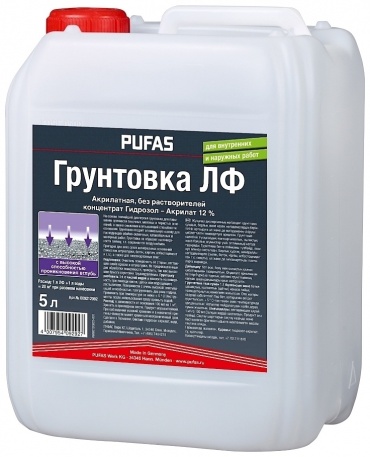PUFAS Грунтовка ЛФ Гидрозол-Акрилат 5л