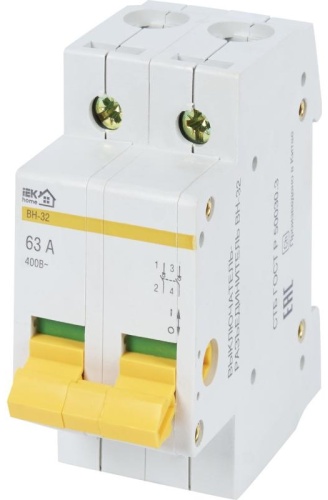 Выключатель нагрузки IEK ВН-32 1P N 63 А
