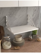 Полка настенная навесная под микроволновку, 33х33x52 см, белый