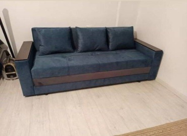 Диван mebel SQ Комфорт, 210х80 см, обивка ткань, синий
