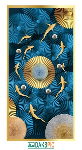 DAKSPIC картина Золотыми рыбками 60x120 см