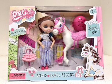 Кукла коллекционная O.M.Girly Enjoy horse riding 15 см