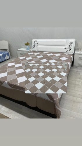 Покрывало HOME 200х230 см, хлопок, муслин, коричневый