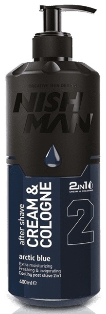 NISHMAN After Shave Cream + Cologne 2in1 2 Arctic Blue крем после бритья 400 мл