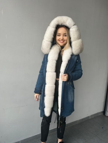 Парка ZIYA FURS синий