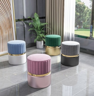Mebellion Luxury Puf, 35x35x48 см, черный, белый