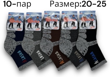 Носки Alaska ИП ТӨЛБАЕВ 10 пар мультиколор 20-25