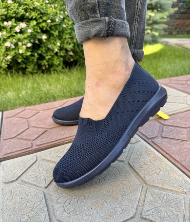 Слипоны Fashion темно-синий