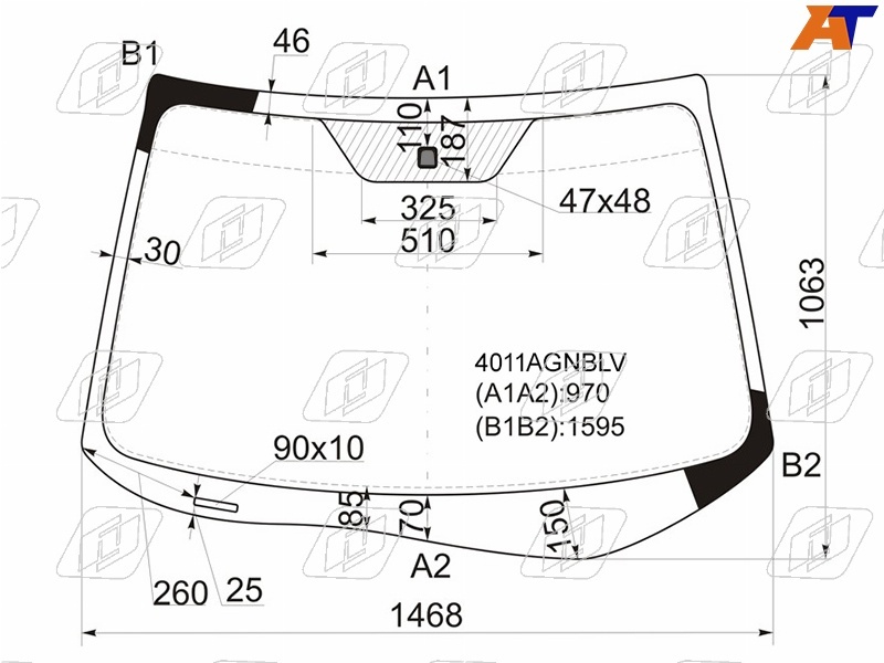 FUYAO 4011AGNBLV лобовое для Honda CR-V 2012-2017