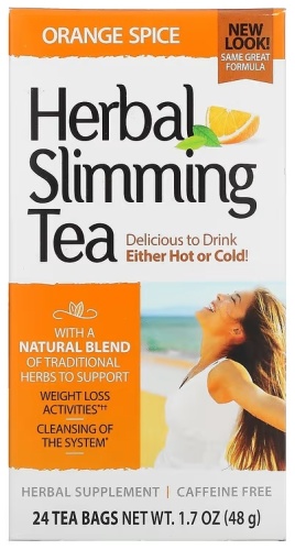 21st Century фито-чай Herbal Slimming Tea, Orange Spice, Caffeine Free 48