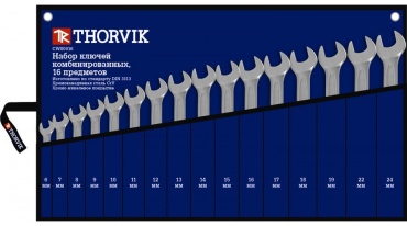 Thorvik набор ключей комбинированный 6-24 мм CWS0016, 16 шт