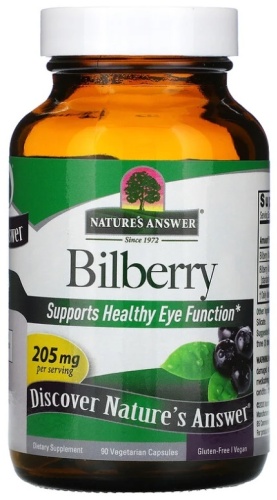 Nature's Answer БАД Blueberry Standardized Herbal Extract 205 мг 90 капсул