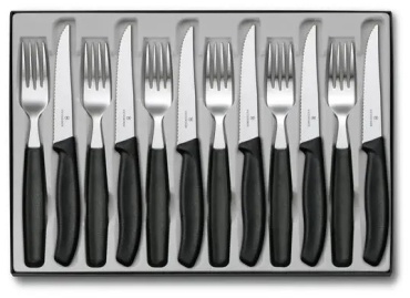 Набор столовых приборов Victorinox 12 шт, черный R18879