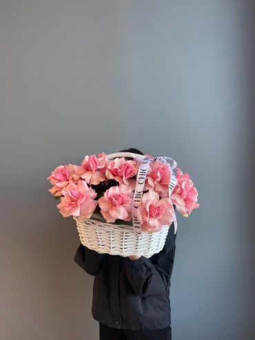 Chic flowers композиция с открыткой роза 15 шт 50 см