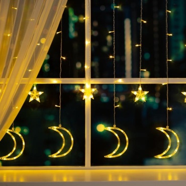 Бахрома, звезды, луна Luazon Lighting цвет свечения теплый белый 2.7 м