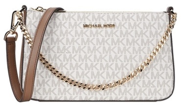 Сумка кросс-боди Michael Kors искусственная кожа, натуральная кожа белый, коричневый