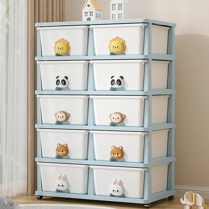 Детский комод Двойной, 69x40x97 см, белый