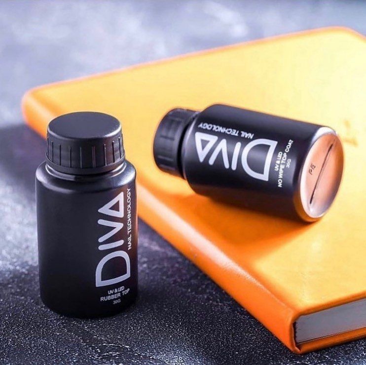 Diva nail technology верхнее покрытие Rubber top Прозрачный глянцевое 30 мл