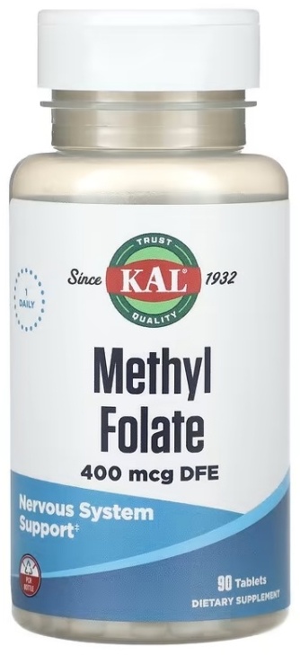 Купить KAL, Метилфолат, 400 мкг DFE, 90 таблеток ампулы 90 в Алматы ...