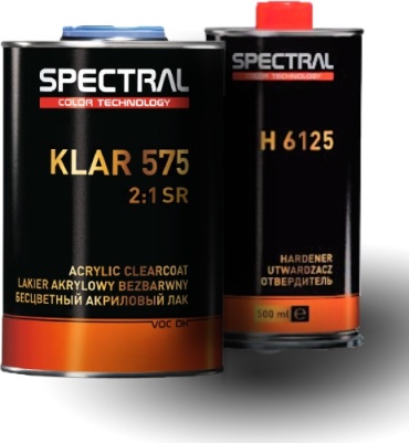 Spectral Прозрачный акриловый лак KLAR 575 SR, 1 (комп.) 1.0 л. + 0,5 л.