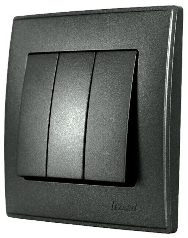 выключатель клавишный Lezard Lesya 705-4242-109, черный