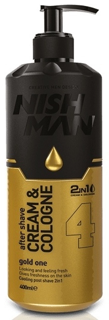 NISHMAN After Shave Cream + Cologne 2in1 4 Gold One крем после бритья 400 мл