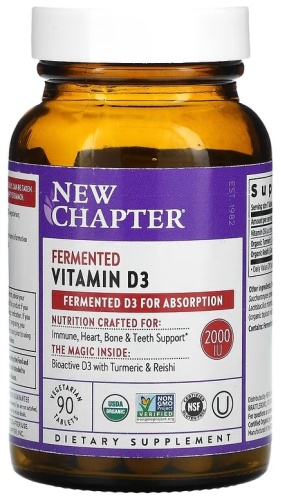 New Chapter витамин Fermented Vitamin D3, 2,000 IU 90 таблеток