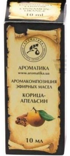 Ароматика смесь эфирных масел Корица-апельсин апельсин, корица 10 мл