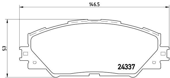 BREMBO Комплект Тормозных Колодок, Дисковый Тормоз P83071