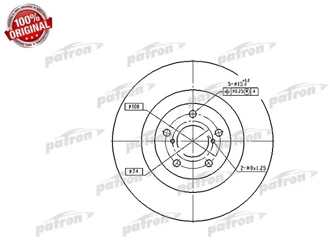 Диски PATRON передние PBD7004