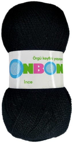 Моток NAKO Bonbon Ince 98206 черный 300 м 100 г