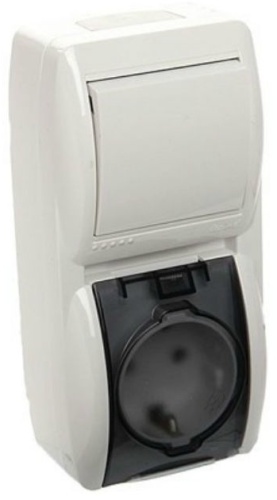 Lezard Nata 10А 710 0200 172 белый + розетка