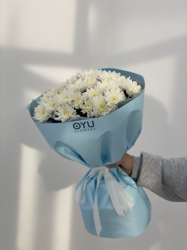 Oyu Flowers моно-букет в оформлении хризантема 5 шт 60 см