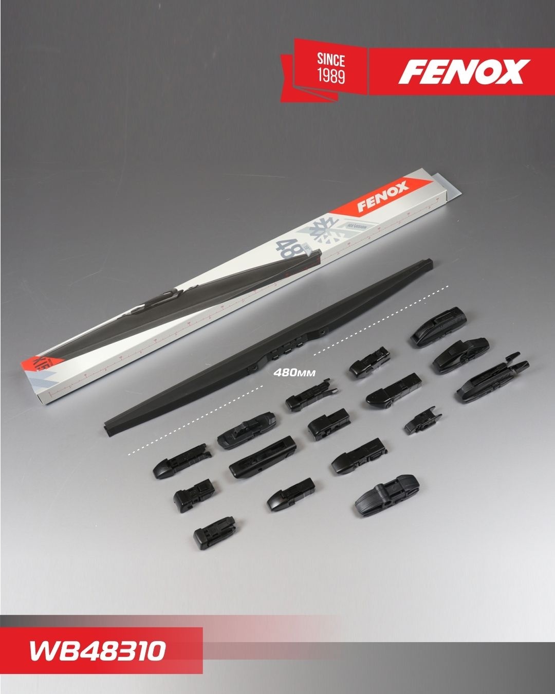 Щетка ст/очист. 480 мм зимняя (FENOX)  (1 шт) Крепление: 15 в 1