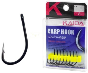 Крючок для рыбалки Kaida Bc02-hg карповый черный 8 шт