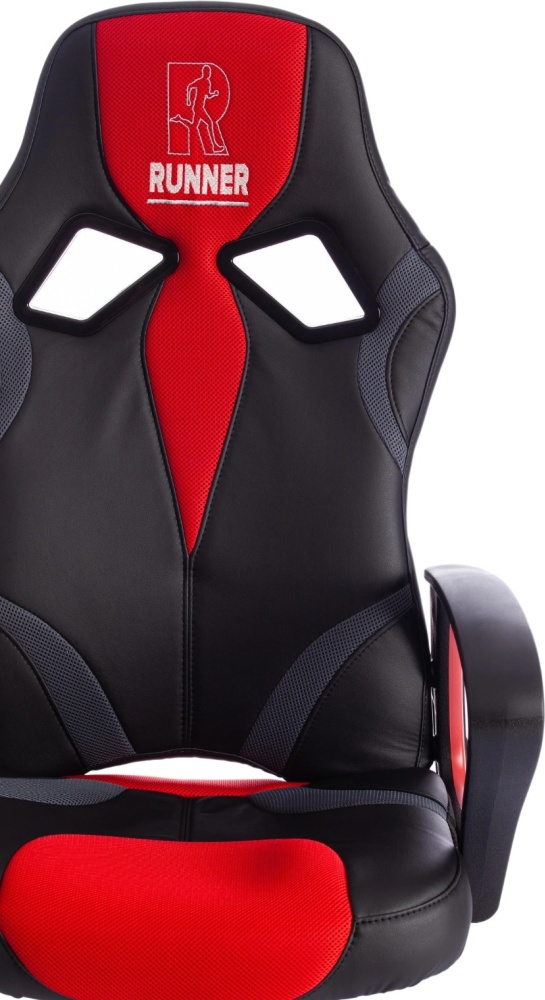 Купить Игровое кресло Tetchair RUNNER, черный, красный в кредит в ...