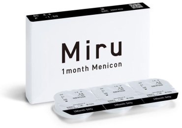 Контактные линзы Menicon Miru -2.50 кривизна 8.3 на месяц 3 шт