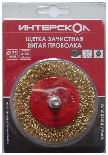 Интерскол шлифовальная щетка 75 мм, 1 шт