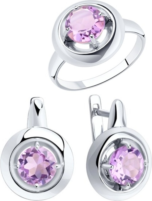Diamant 94-320-00782-2/94-310-00782-2 вес 6.79 г серебро, аметист