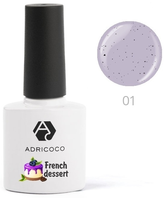 ADRICOCO гель-лак French dessert №01 йогуртовый макарон глянцевое 8 мл