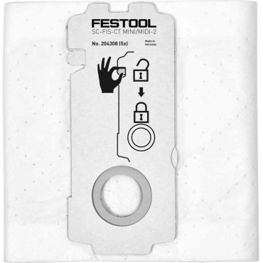 Мешок-пылесборник для пылесоса Festool одноразовый 204308 5 шт