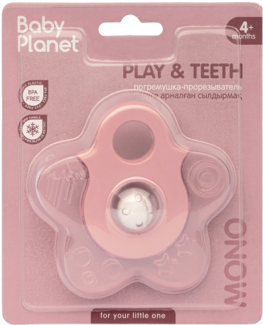 Прорезыватель Baby Planet Mono 8479, 1 шт, розовый