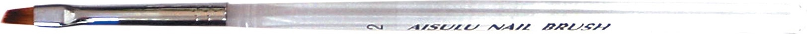 AISULU кисть скошенная Nail Brush №2 29360 пластик 1 шт