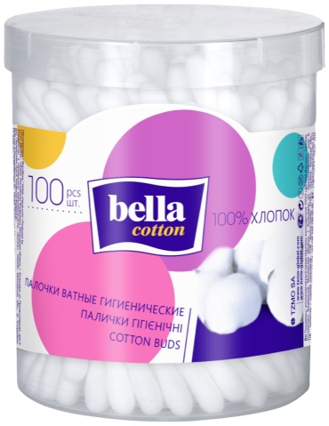 Bella ватные палочки 100% хлопок 100 шт