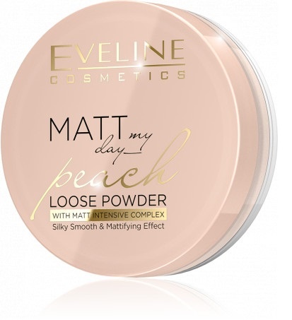 Eveline Cosmetics Матирующая пудра Eveline – peach matt my day loose powder рассыпчатая Матирующая пудра Eveline – peach matt my day loose powder полупрозрачный