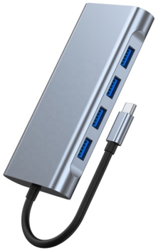 Док-станция TYPE-C to HDTV 11 in 1 серый