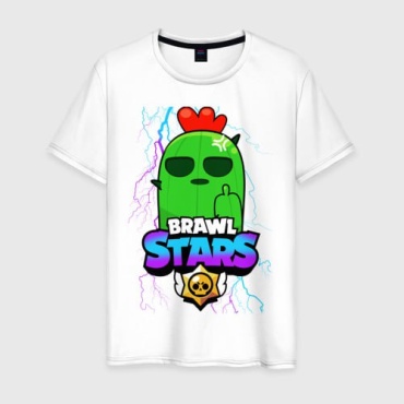 Футболка Бравл Старс Спайк Brawl Stars TMH_TREND.KZ белый