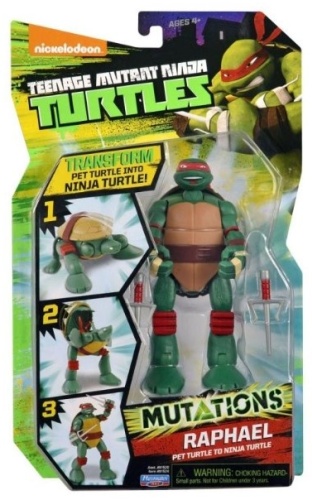 Фигурка Playmates Toys черепашка-ниндзя Рафаэль серия Mutation 91654, зеленый