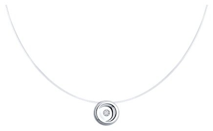 Колье Diamant 94-270-02699-1 длина 50 см вес 0.6 г серебро, леска, бриллиант