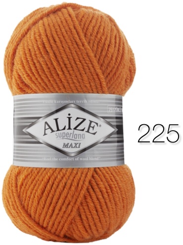 Моток Alize Superlana Maxi 225 оранжевый 100 м 100 г